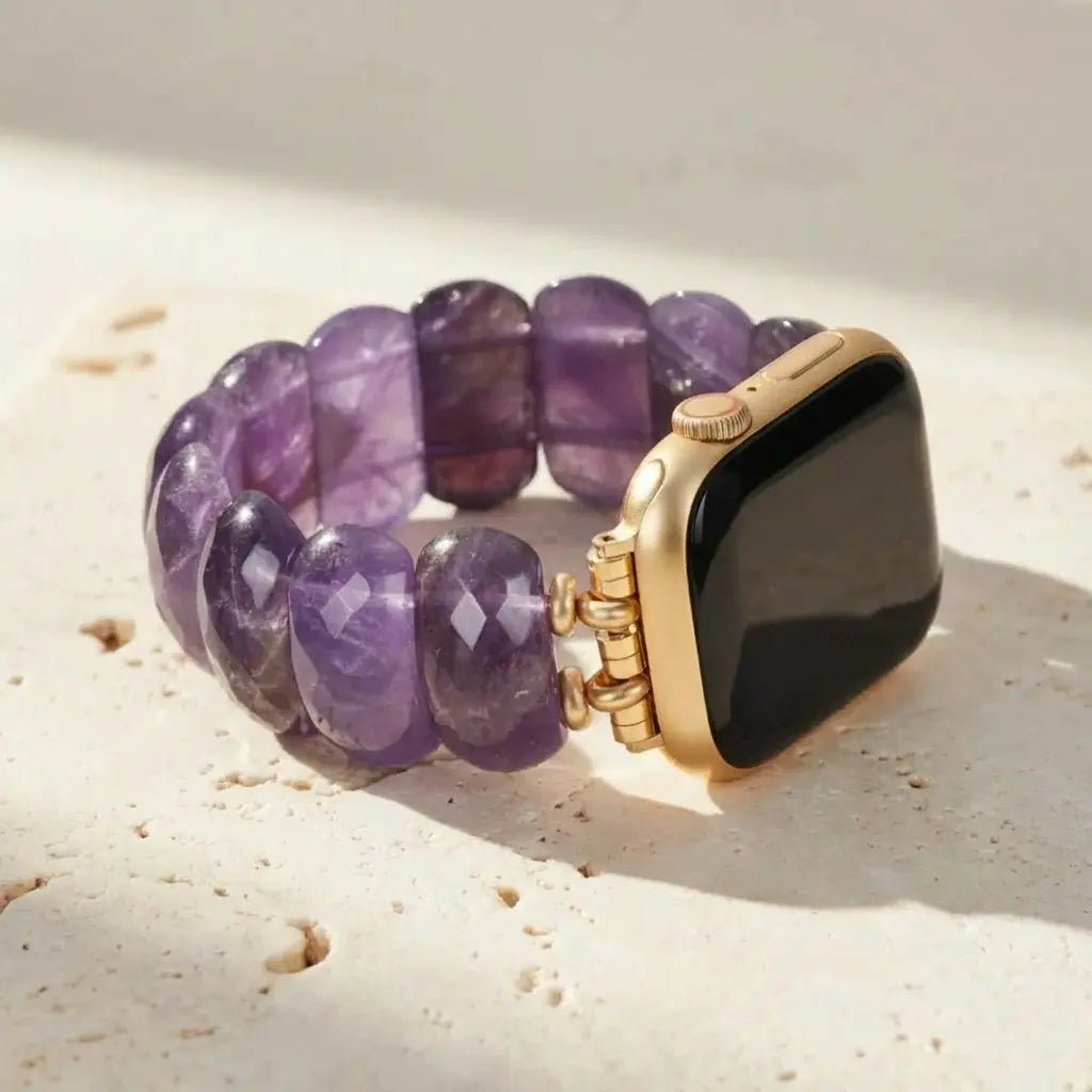 Amethyst Clarity Apple Watch Band (Gold)