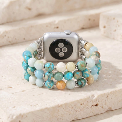 Ocean Breeze Apple Watch Band (Silver)