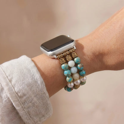 Ocean Breeze Apple Watch Band (Silver)