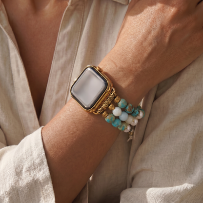 Ocean Breeze Apple Watch Band (Silver)